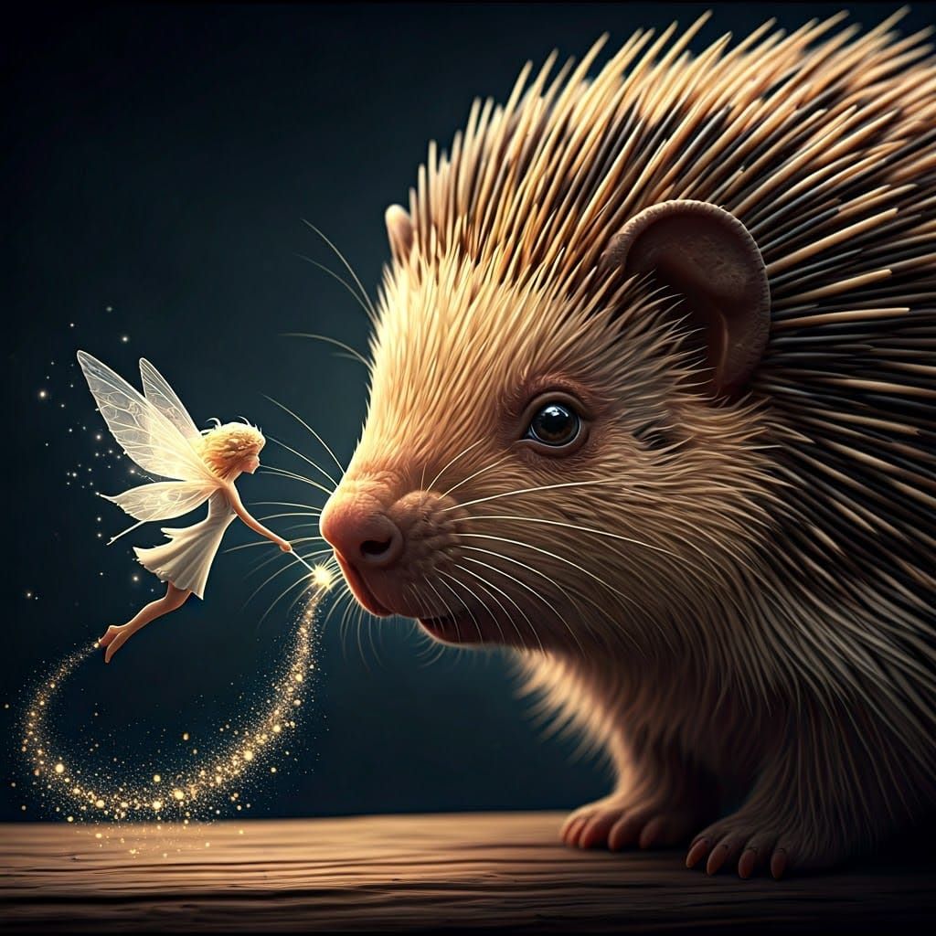 Luminescent Fairy in Whimsical Encounter