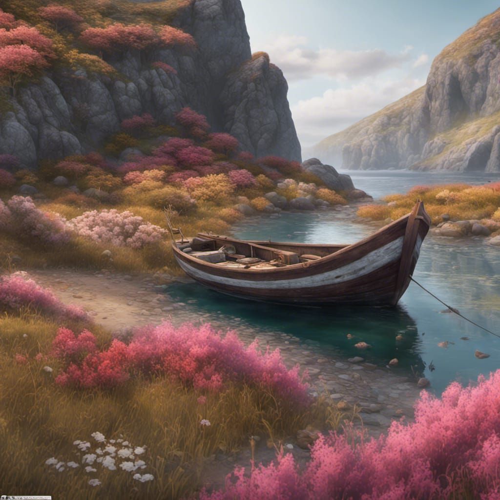 Scottish Fishing Boat on a Peaceful Shoreline