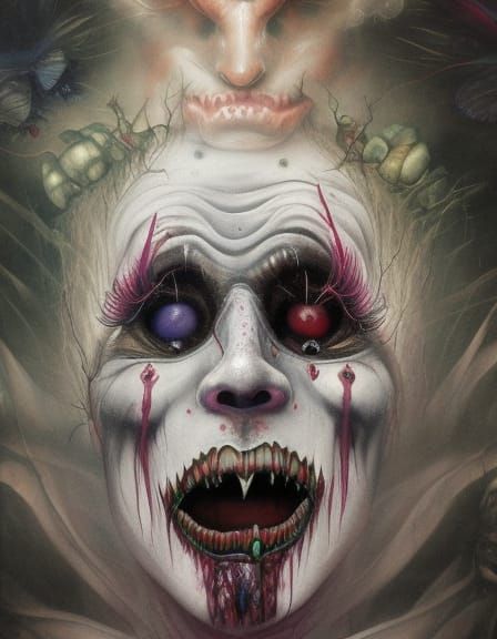 undead lich clown, sad clown, intense, souls, in the style of marco mazzoni, highly detailed --ar 3:4 --upbeta hyperdeta...