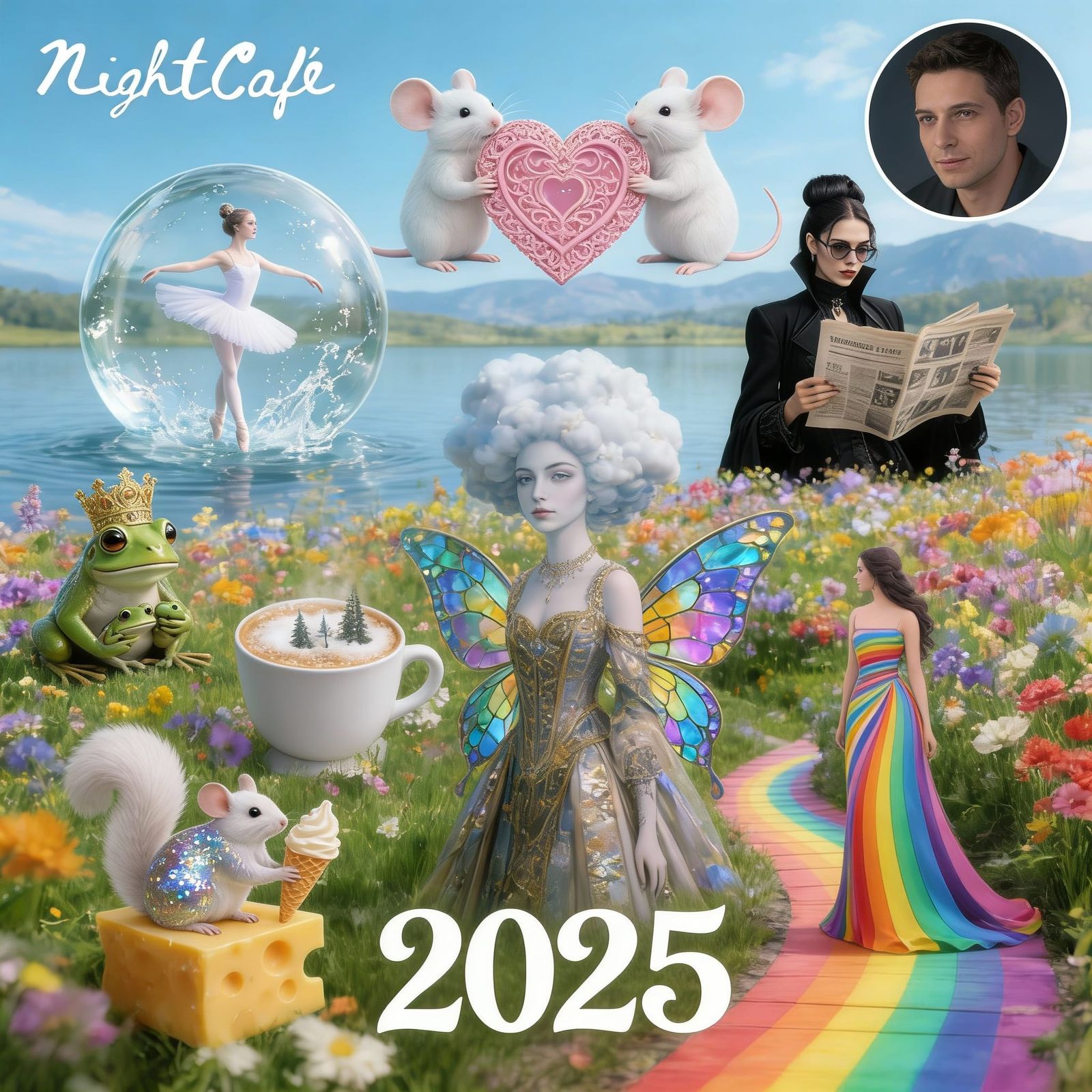 AI Art Collage: 2025 Creations Combined