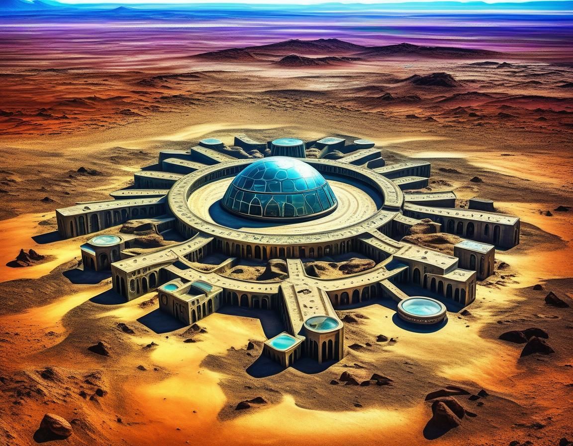 Surreal Alien Landscape on Mars in HDR