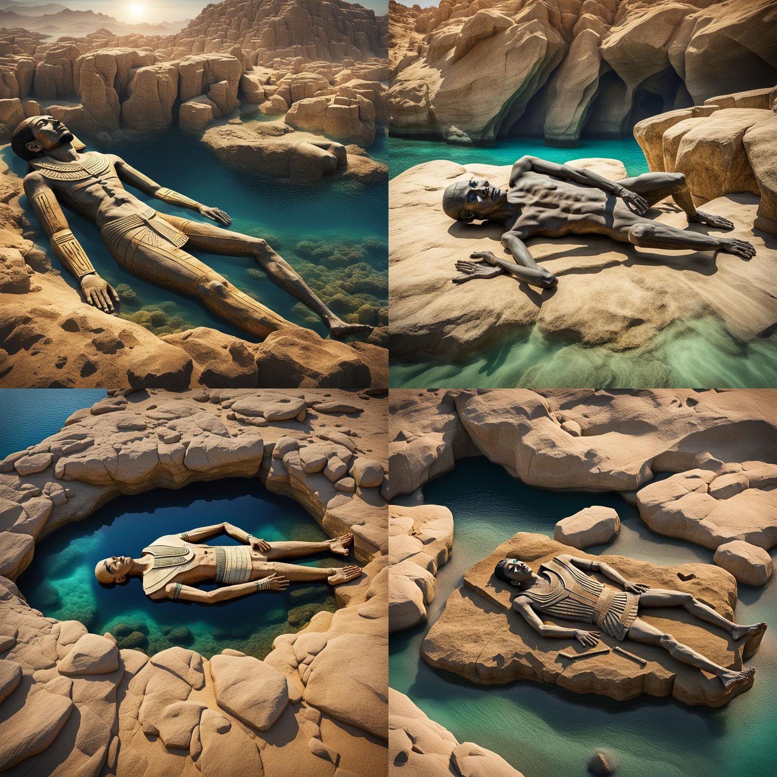 Egyptian Man on Rocks in 4K