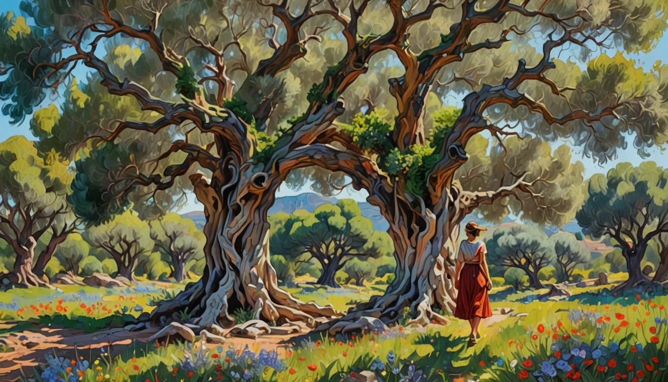 Old olive trees