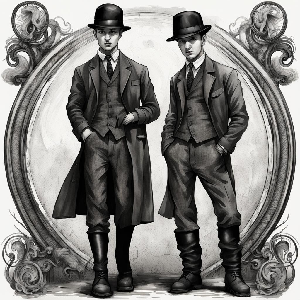 Young Detectives in Leather Boots and Bowler Hats