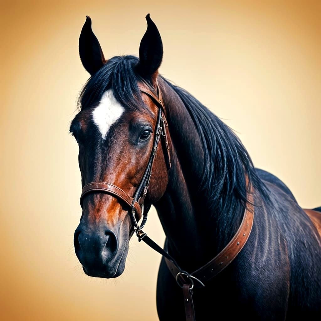 A Horse in Elegant Winter Attire