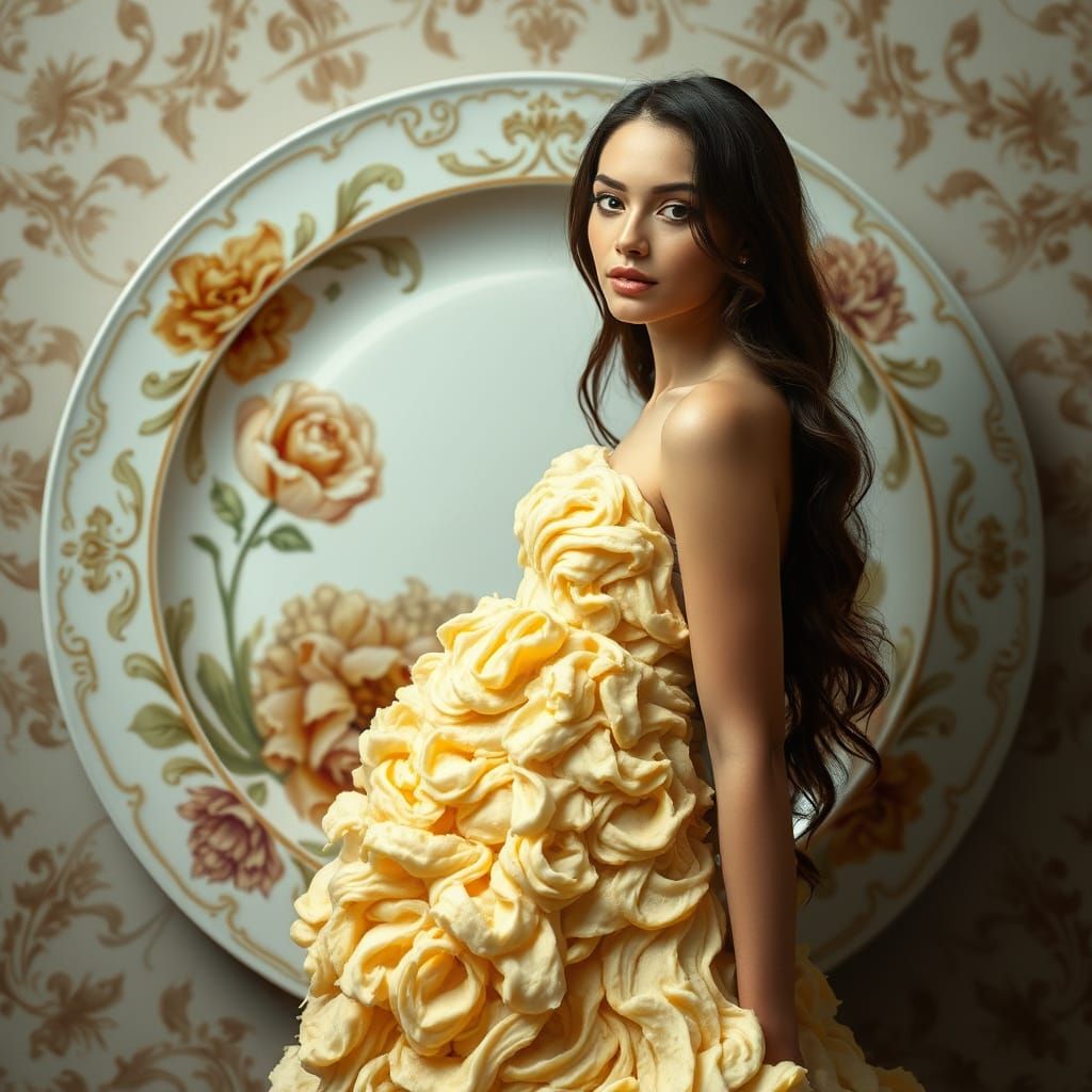 Goddess in Mashed Potato Gown