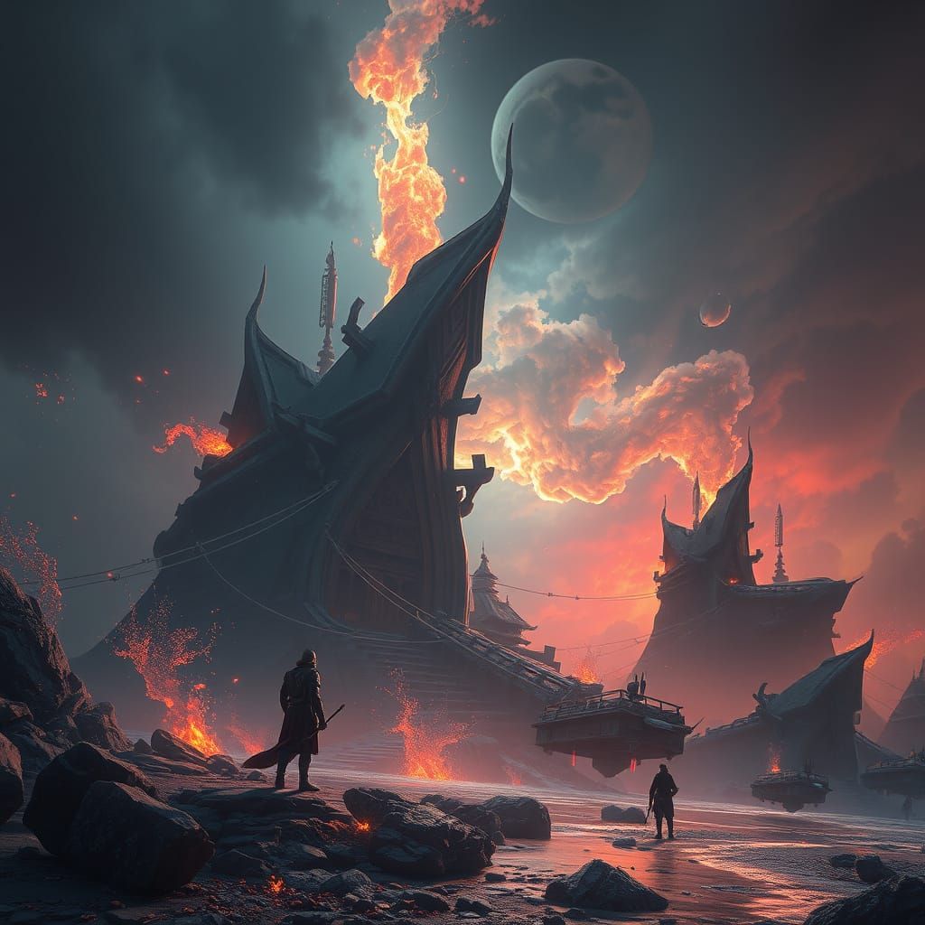 Ethereal Fantasy Realm Unveiled in Stunning 8K Matte Paintin...