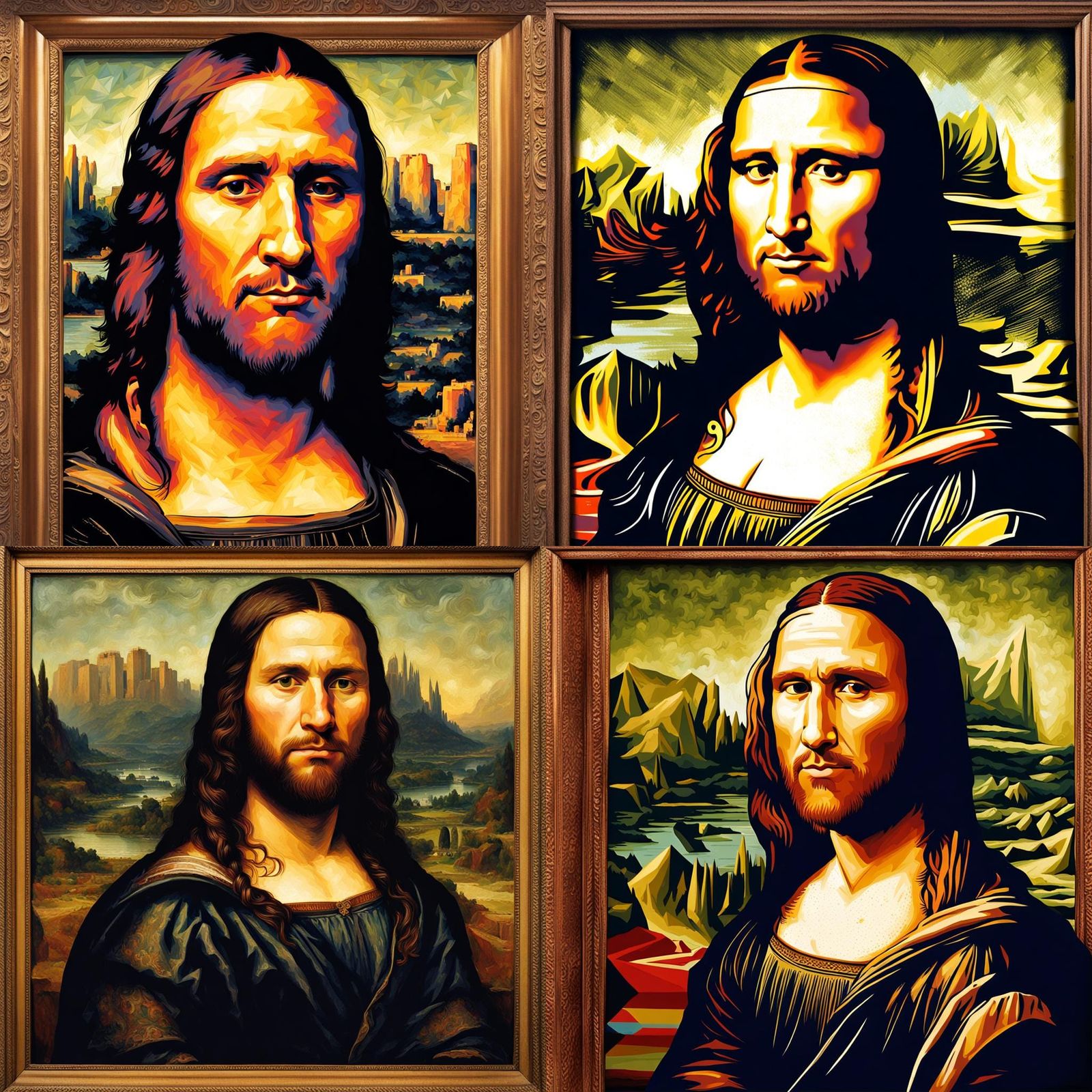 Mona Lisa Reimagined as Lionel Messi