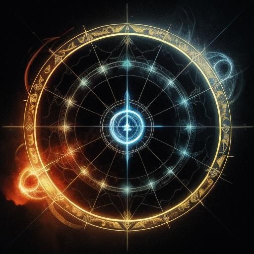 Ethereal Magic Circle with Ancient Runes