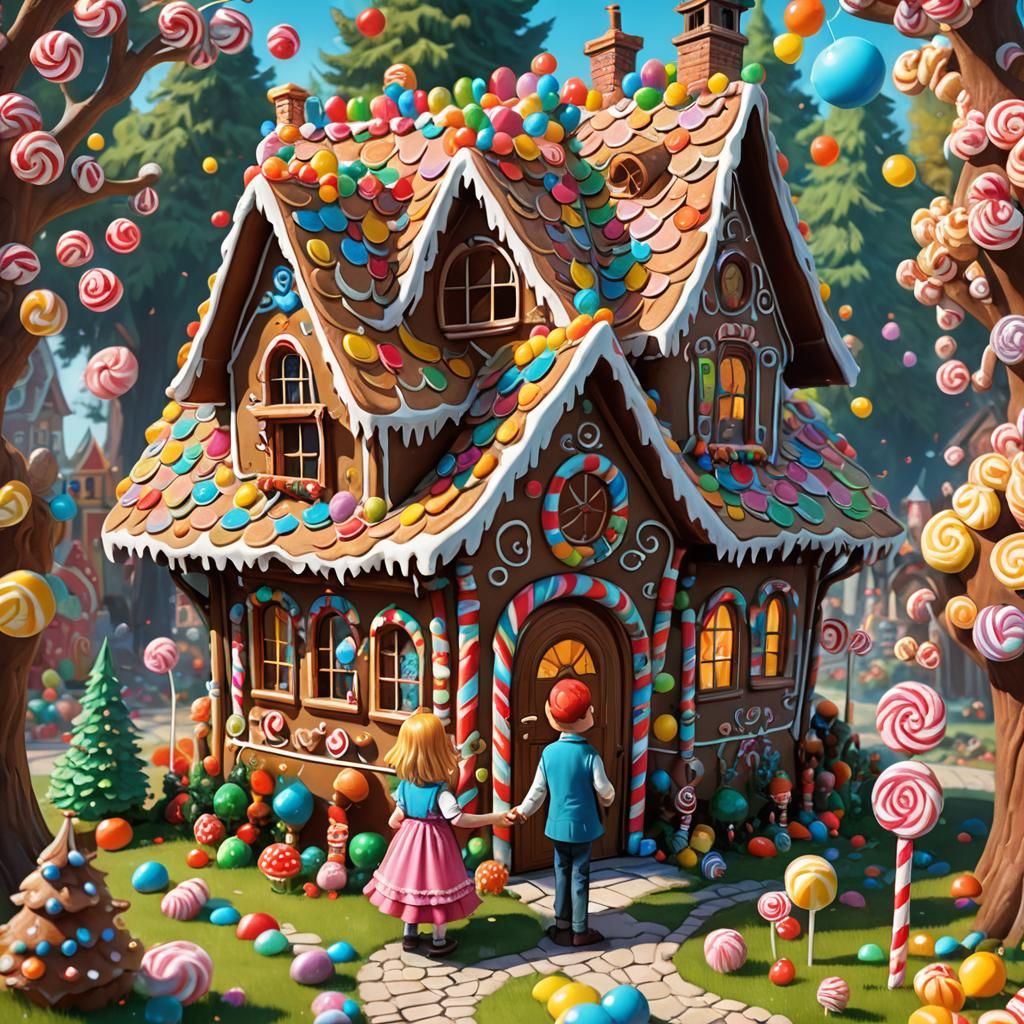Hansel and Gretel's Candy House: Dr. Seuss Style