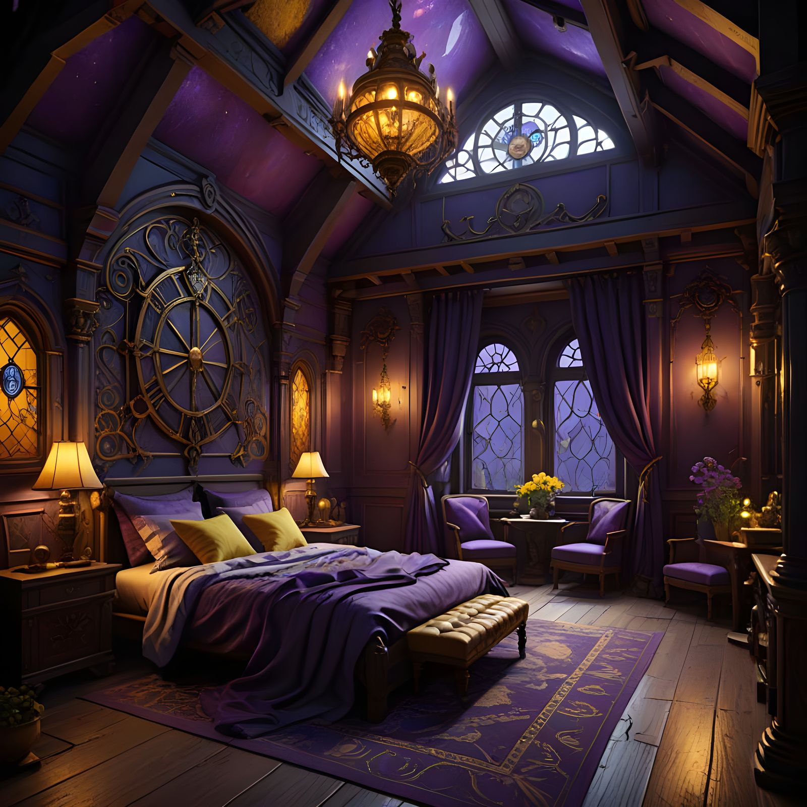 Ethereal Attic Sanctuary in Dark Fantasy