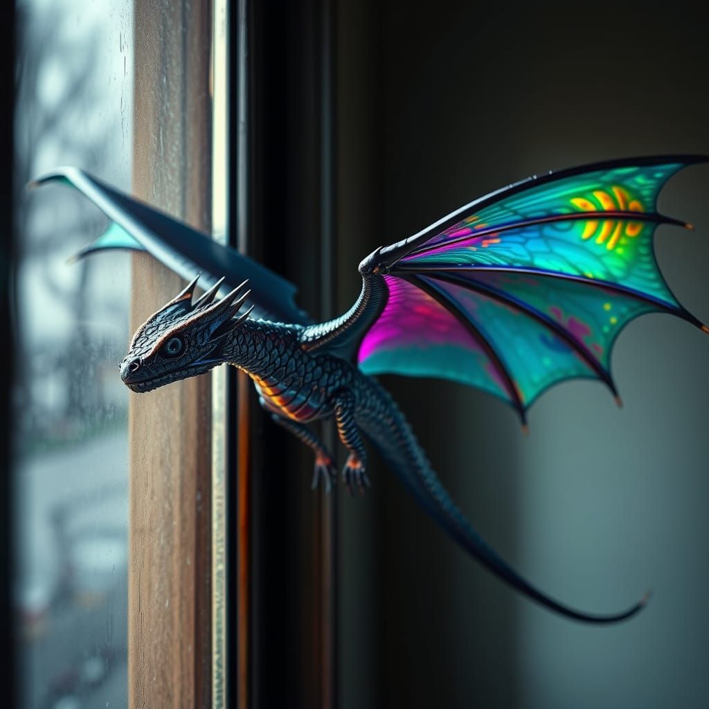 Iridescent Dragon Soars Through the Skies in Hyperrealistic ...