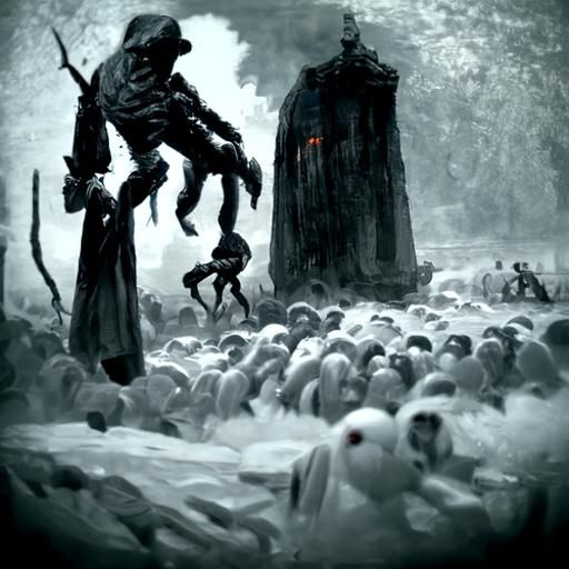Horrific Everyday Scene in Doré-Rutkowski Style