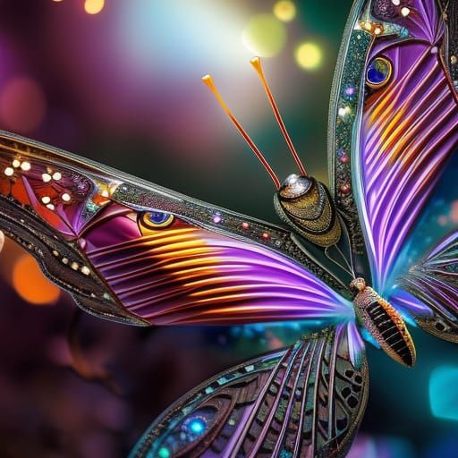 Magical Butterfly in Anime Key Visual Style