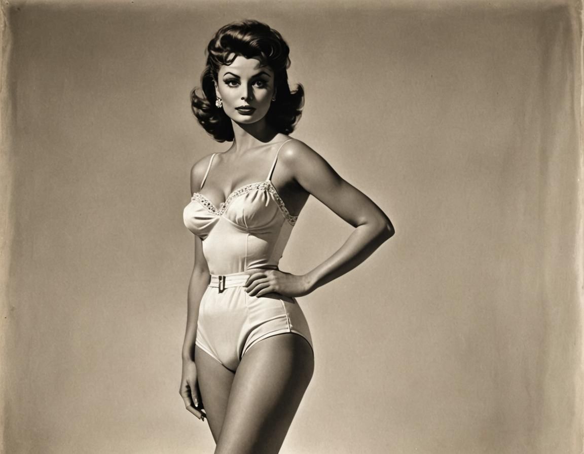 Sophia Loren in Pin-up Style Undies