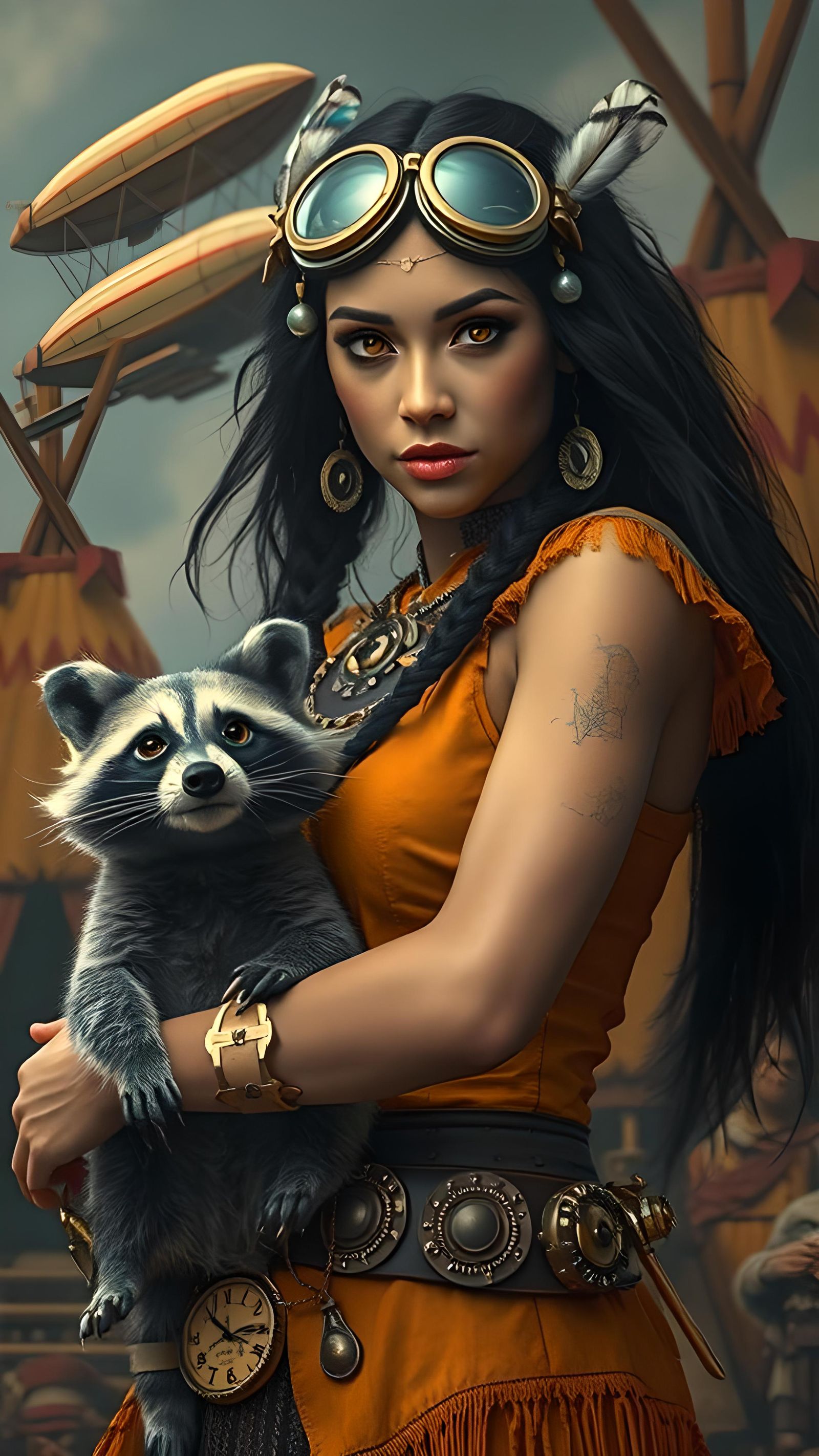 Pocahontas and Meeko
