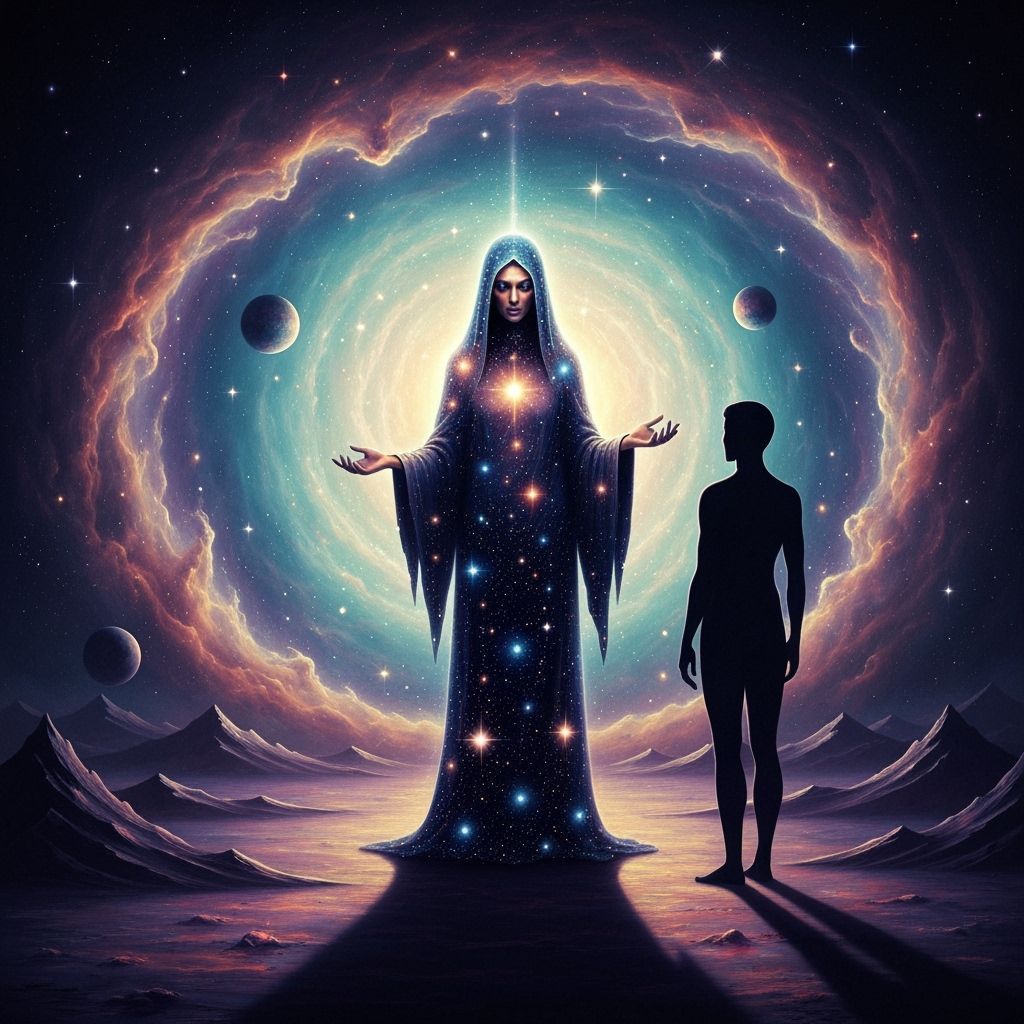 Cosmic Wish Granter in Surreal Nebula