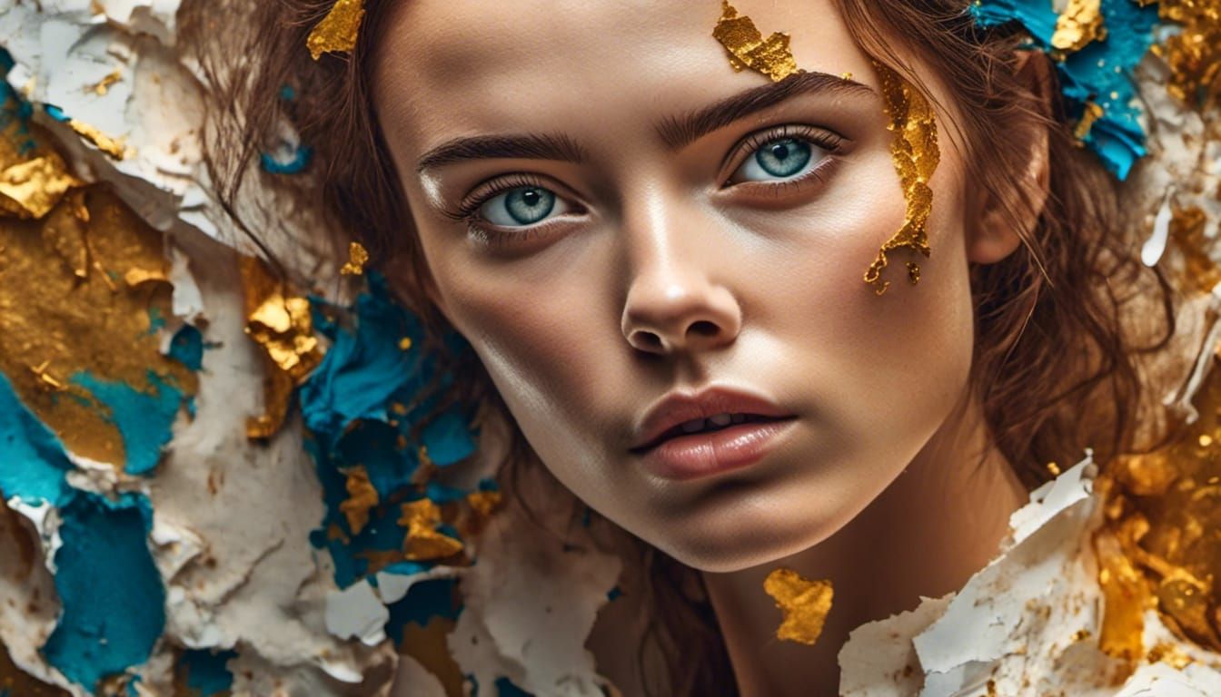 Surreal Pop Art Portrait of a Woman