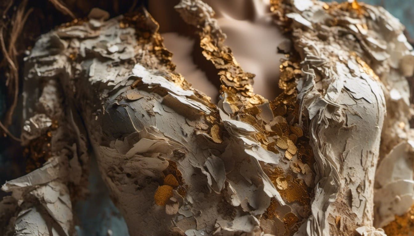 Papier-Mâché Torso Sculpture in Cubist Style