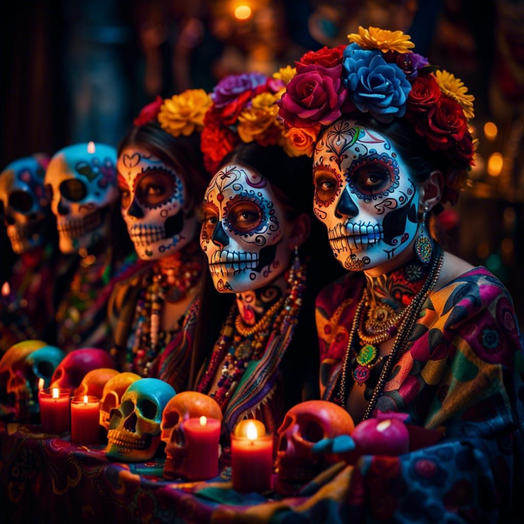 Psychedelic Día de los Muertos Celebration