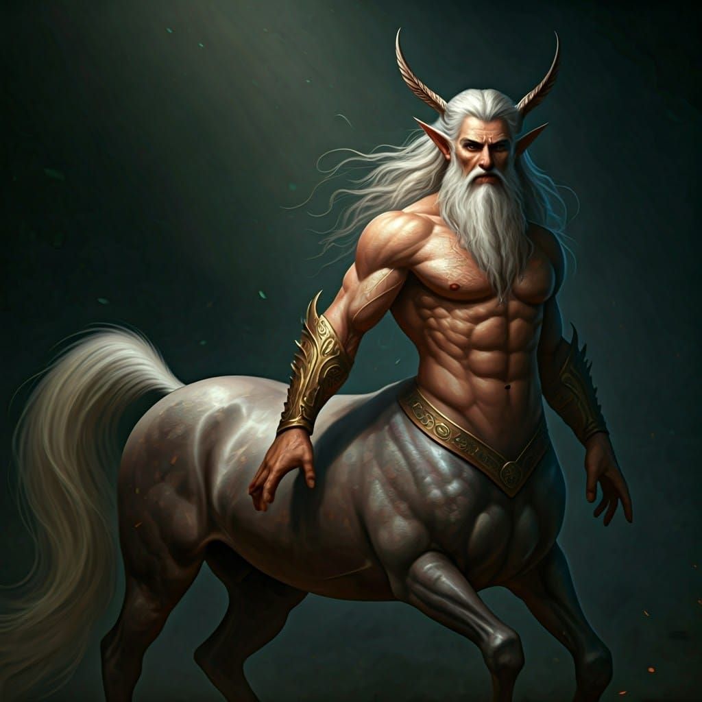 Detailed Centaur Portrait: Mythical Digital Masterpiece