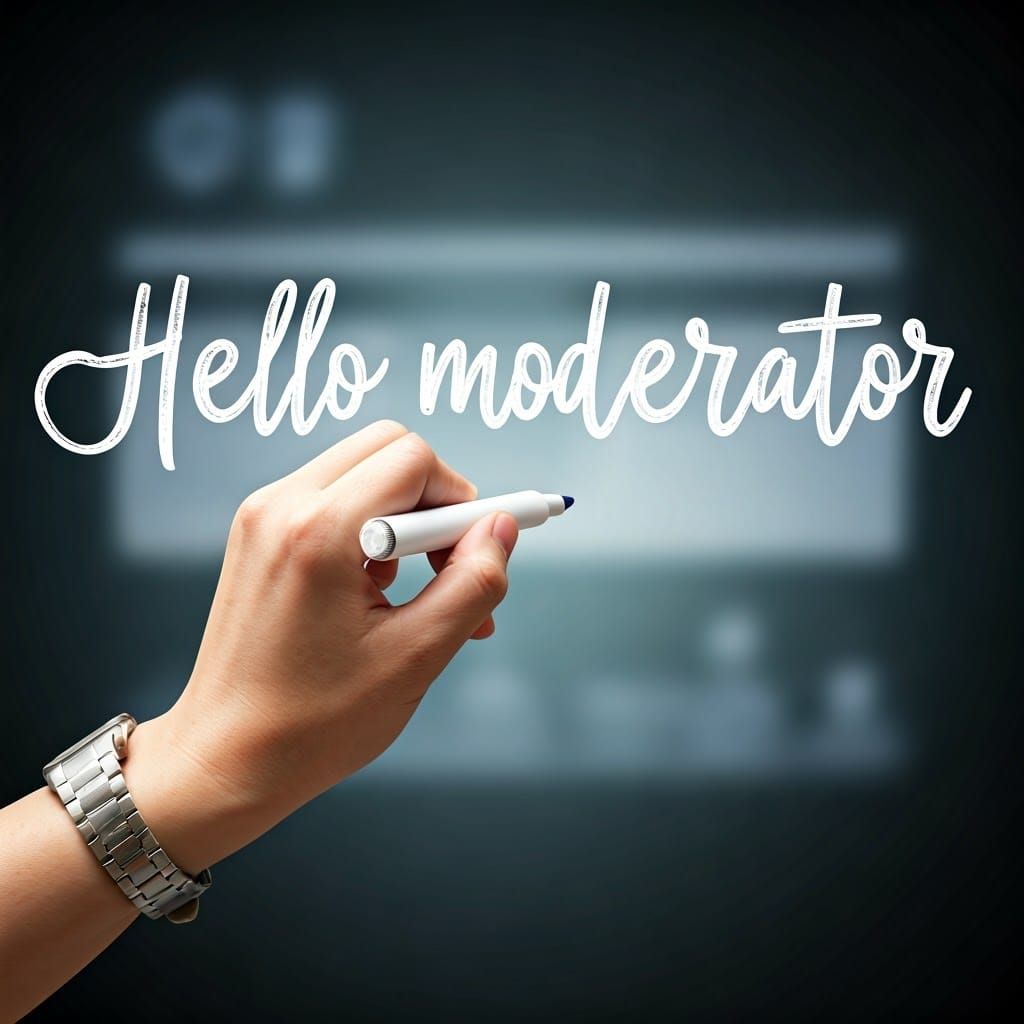 Hand with Marker in Digital Art Style