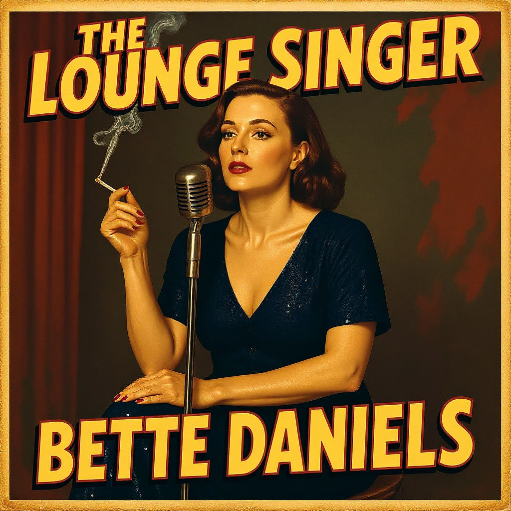 Vintage 1940s Lounge Singer in Hollywood Style