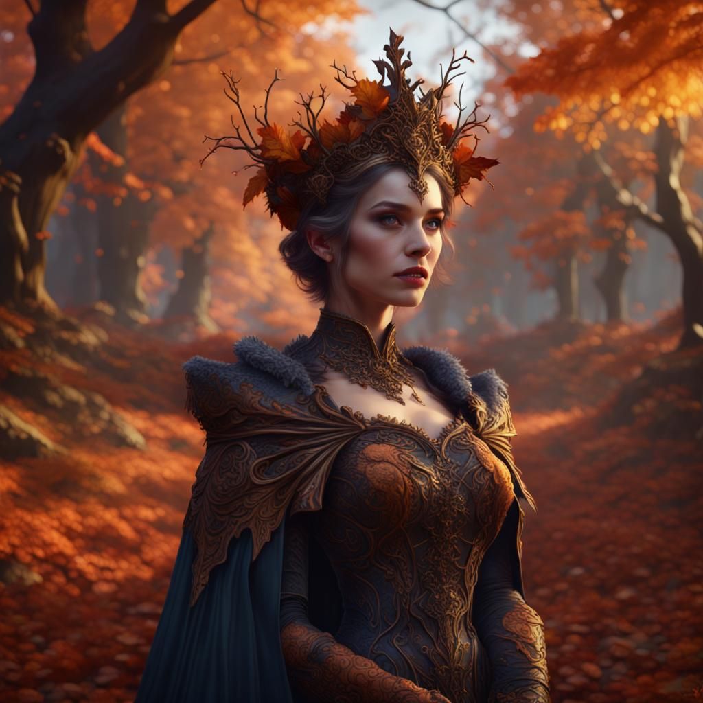Detailed Matte Painting: Queen of Autumn