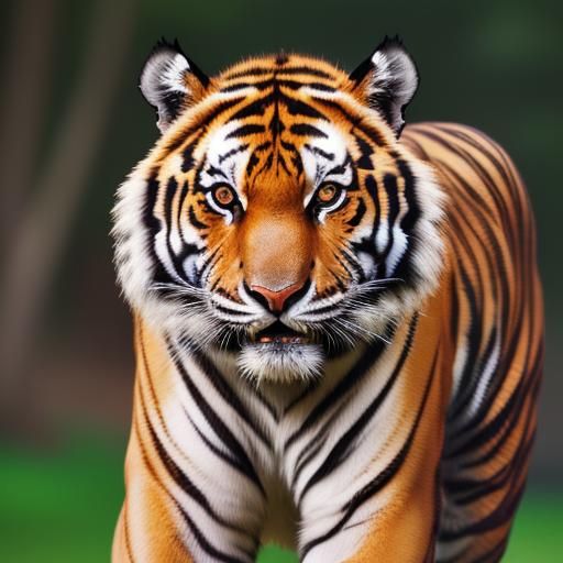 Running Tiger in Natural Light: Professional Photography
