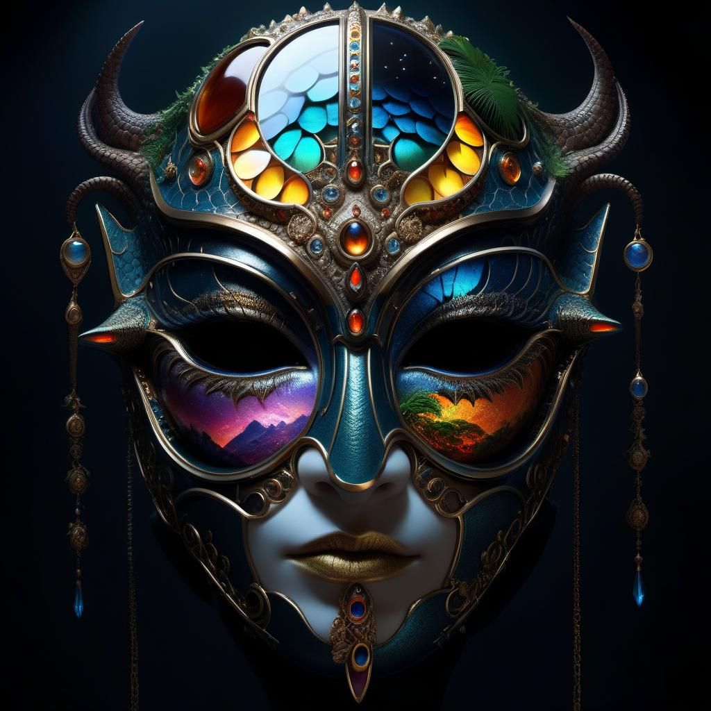 Detailed Snake Portrait in Jungle Habitat