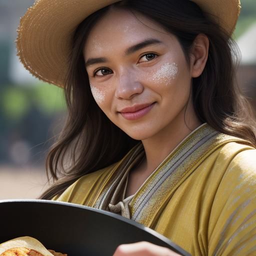 Joyful Pancake Flip: Vibrant Portrait Photography