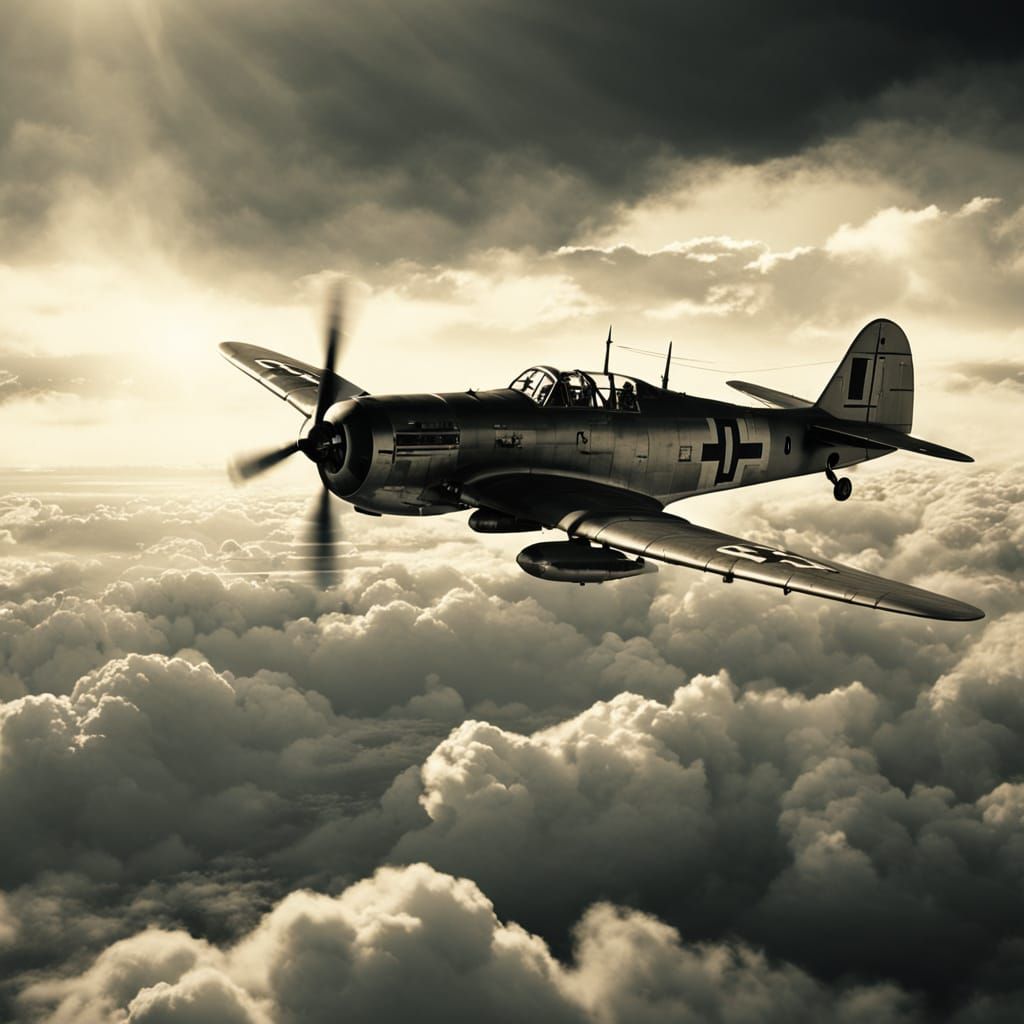 Focke Wulf Plane in WW2 Aerial Combat