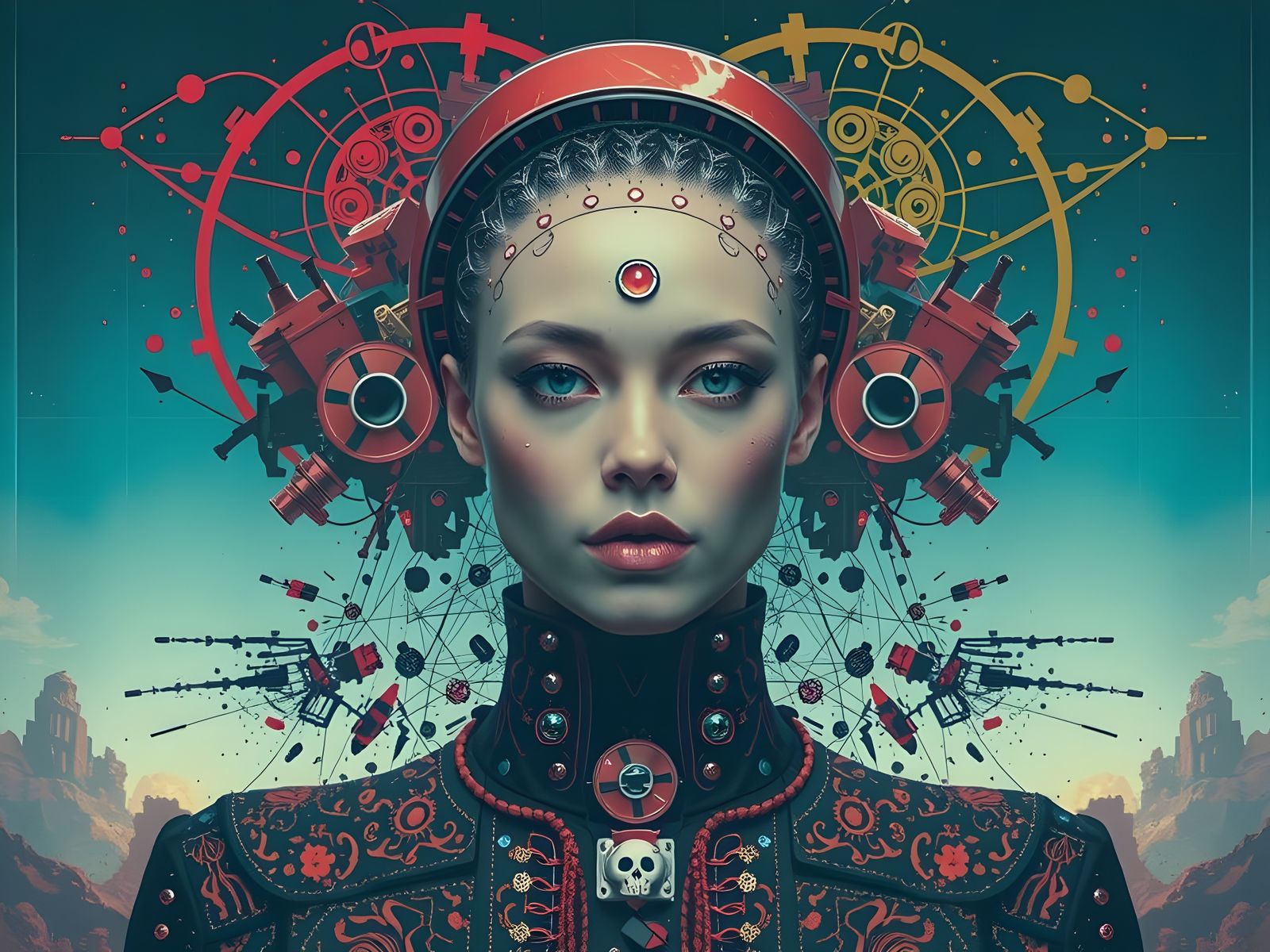 Vibrant Digital Masterpiece in Abstract Art Style