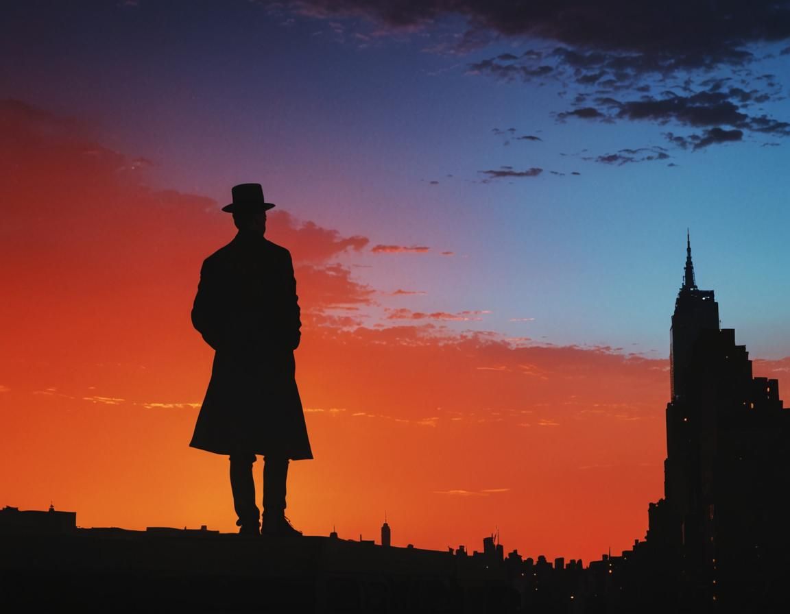 Dramatic Sunset Over New York City in HDR