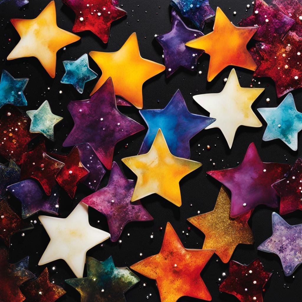 Surreal Stars in Gothic Rayograph Style