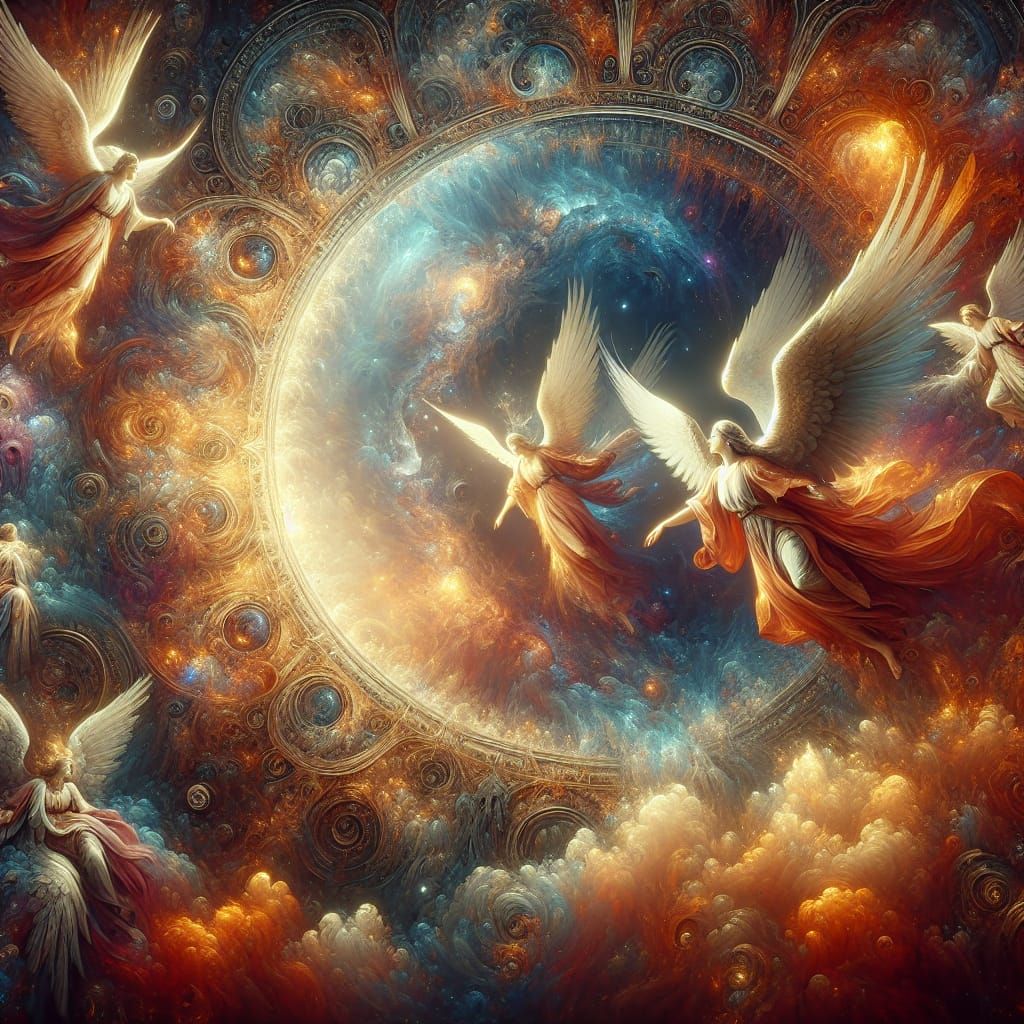 Fantastical Holy Angels in Detailed Matte Painting