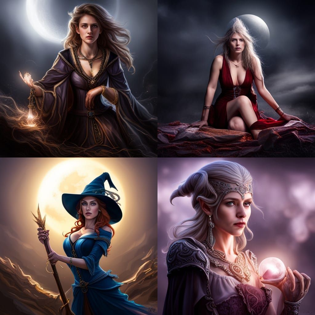 Hyperrealistic Crystal Witch with Intricate Details