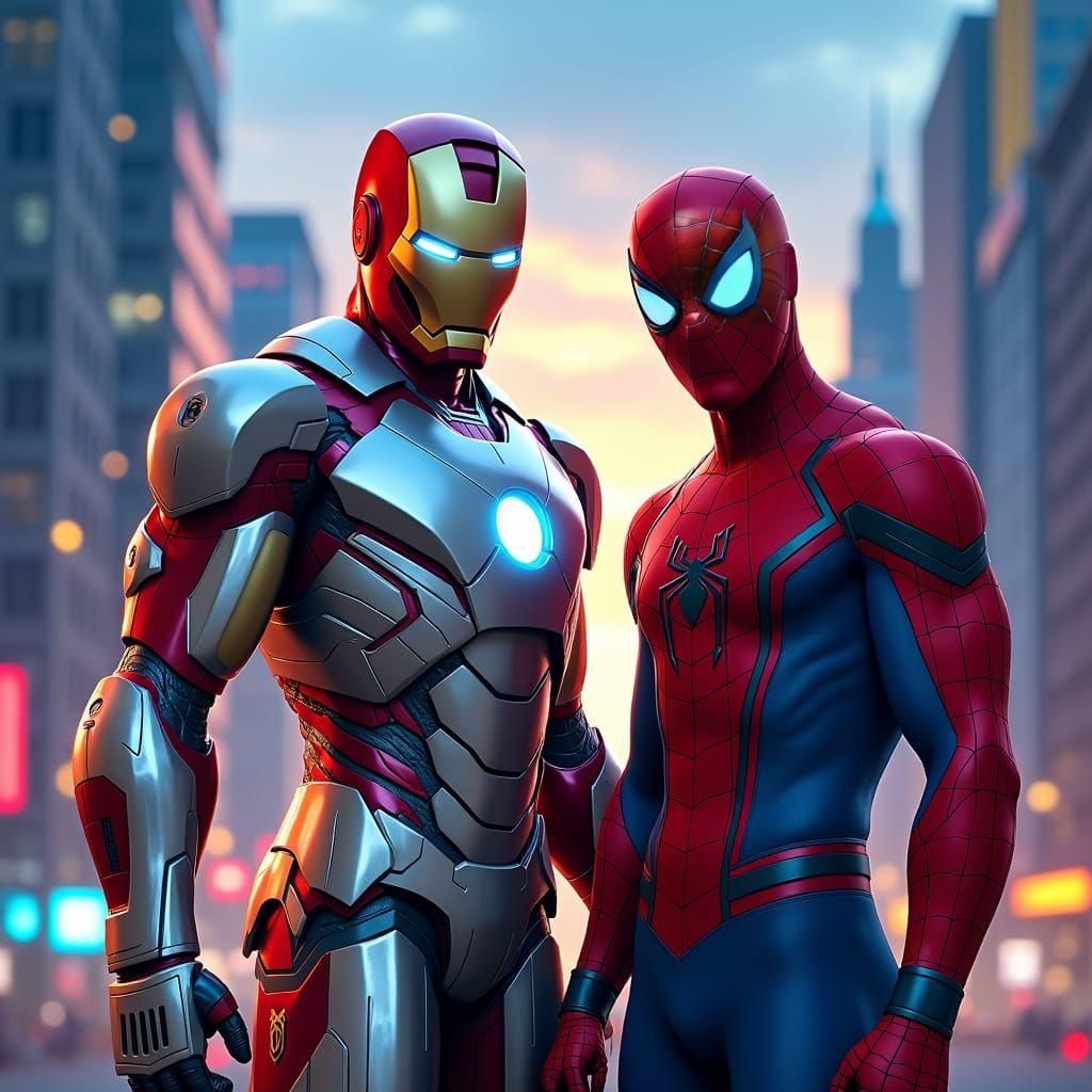 Iron Man and Spider-Man: High Definition Image