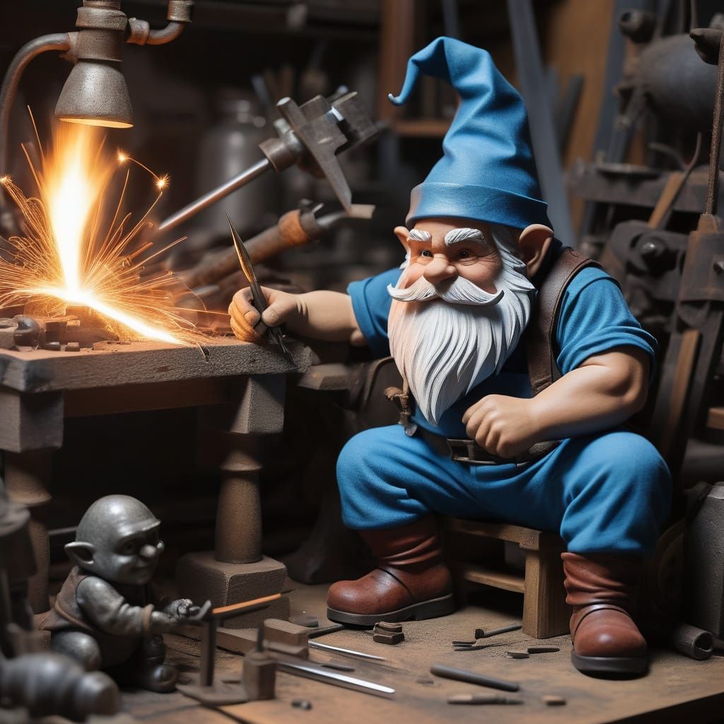 Gnome Welds Reality in Fantasy Workshop