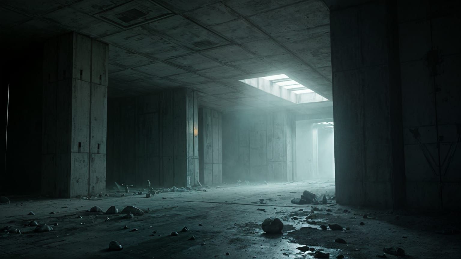 Futuristic Brutalist Space Structure Ambiance