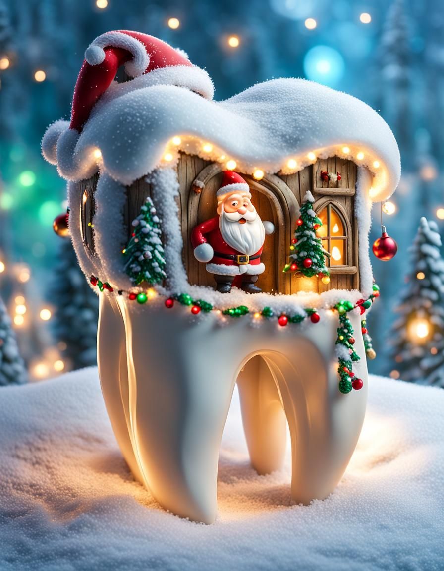 Christmas Molar in Enchanted Snowy Forest
