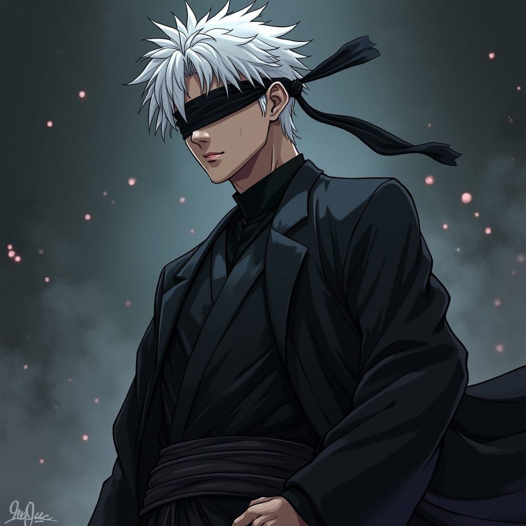 Confident Jujutsu Sorcerer Gojo Satoru