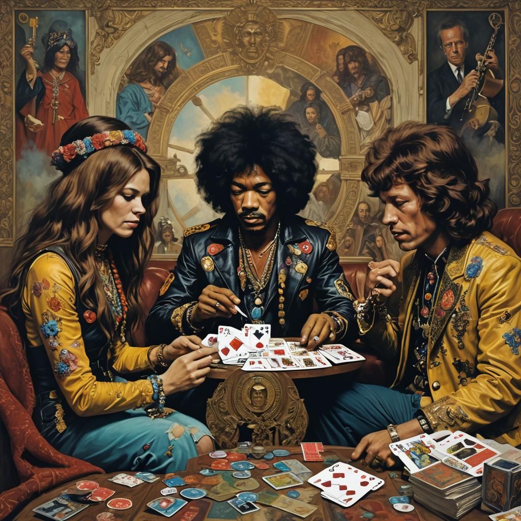 Sinister Card Game with Famous Figures