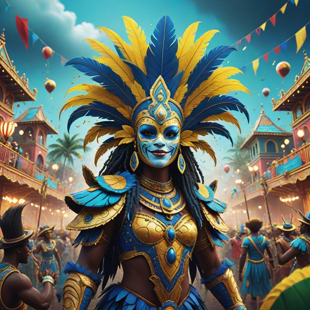 Brazilian Carnival: Detailed Fantasy Concept Art