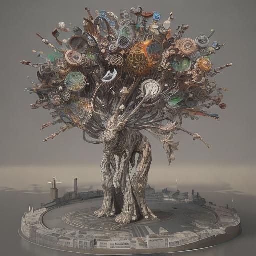 Medieval AI Chemist in Firelit Cave