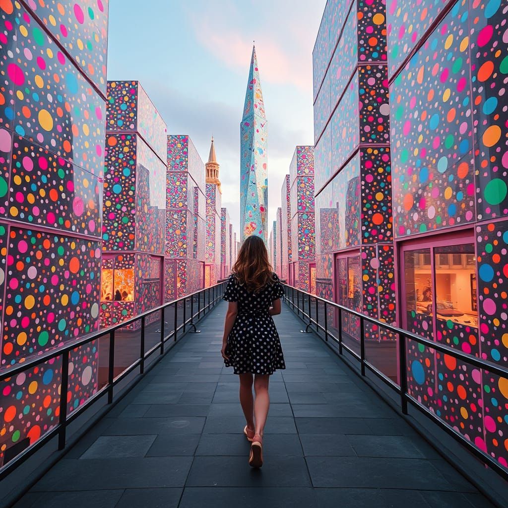 Woman in Polka Dot Crystal City