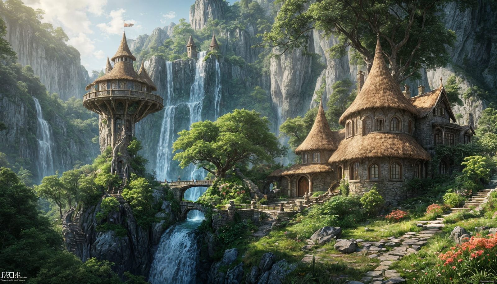 Elven Cottage Castle in Wooded Valley