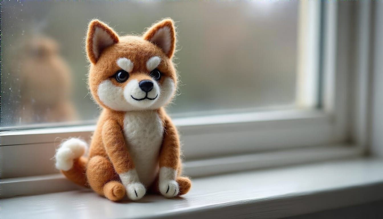Felted Shiba Inu Oozing Attitude