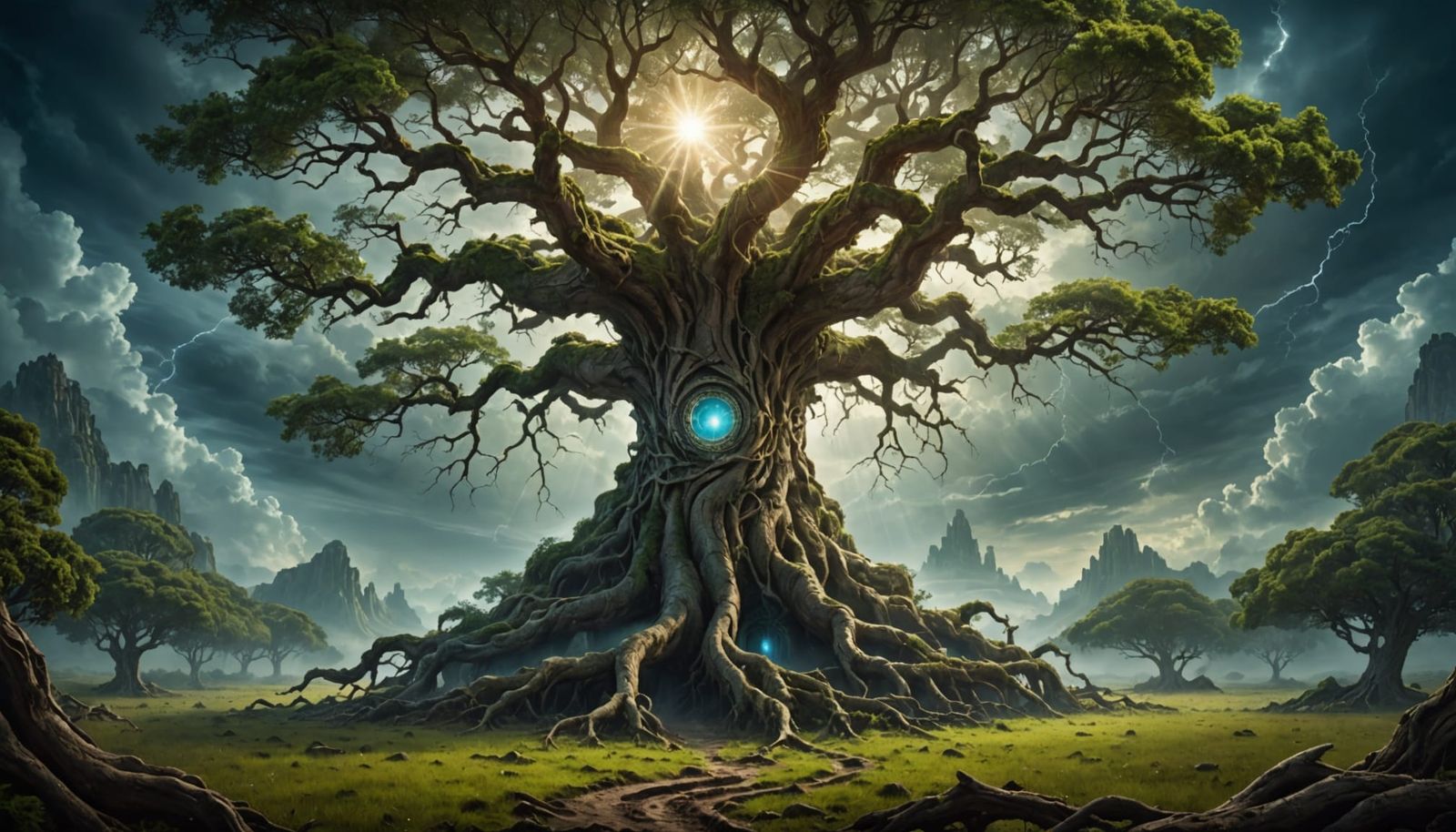 Surreal Tree Portal Connects Earth and Ethereal Realms