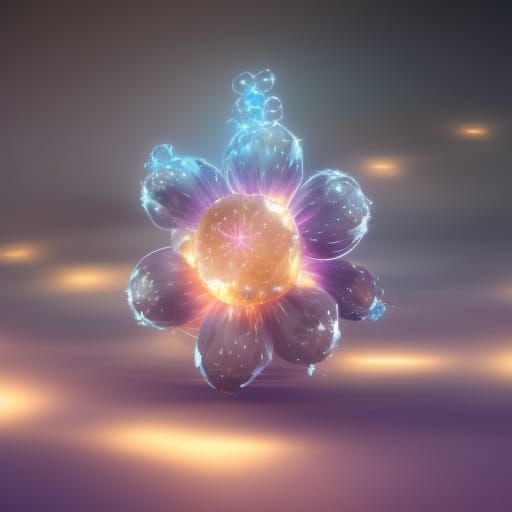 Imploding Crystal Flower Stars in Cel-Shaded 3D